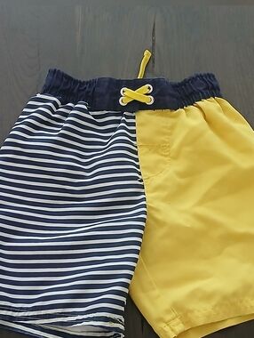 Cat & Jack Boy's Swim Trunks Summer Pants Size:5T Yellow & Blue